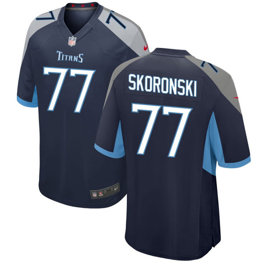 Peter Skoronski Tennessee Titans Nike Jersey - Navy