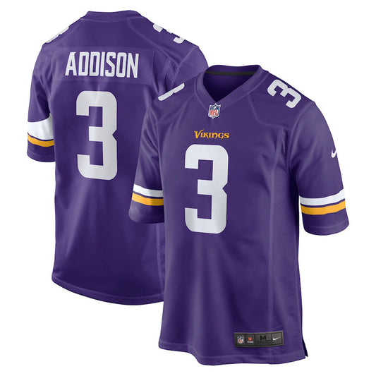 Youth Minnesota Vikings Jordan Addison Game Jersey - Purple