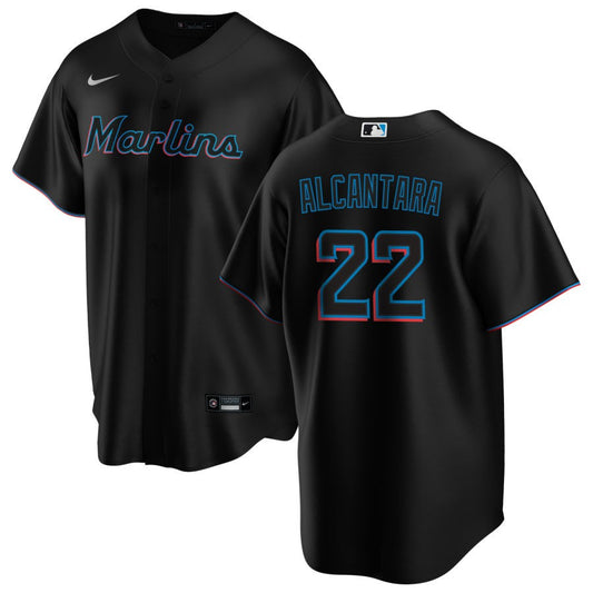 Sandy Alcantara Miami Marlins Nike Alternate Replica Jersey - Black