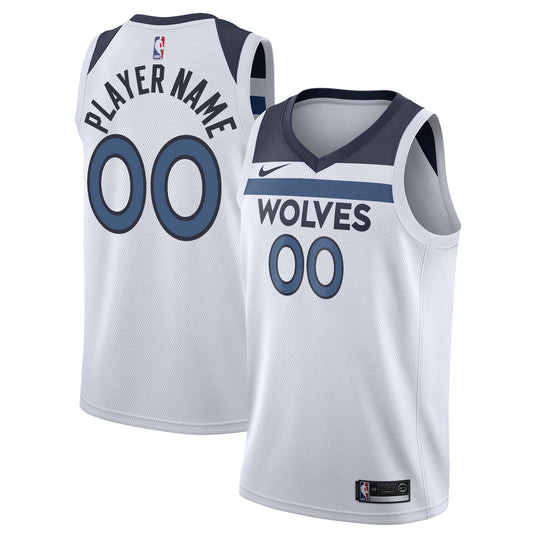 Minnesota Timberwolves Nike 2020/21 Swingman Custom Jersey - Association Edition - White