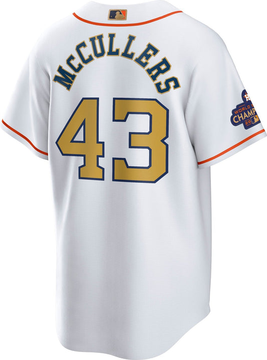 Nike Men's Houston Astros Gold Lance McCullers Replica Jersey