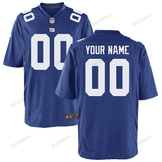 New York Giants Youth Custom 00 Game Jersey - Royal