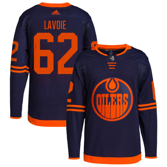 Raphael Lavoie Edmonton Oilers adidas Alternate Primegreen Authentic Pro Jersey - Navy