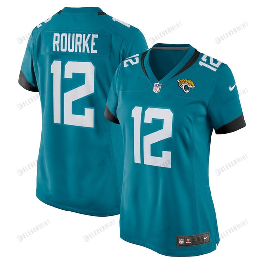 Nathan Rourke 12 Jacksonville Jaguars Women Team Game Jersey - Teal