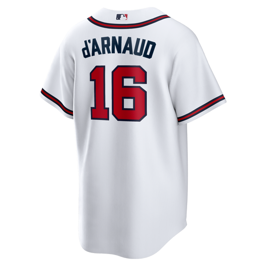 Travis d'Arnaud Youth Jersey - Atlanta Braves Replica Kids Home Jersey