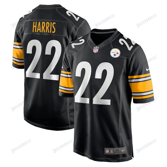 Najee Harris 22 Pittsburgh Steelers YOUTH Game Jersey - Black