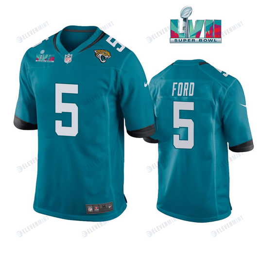 Rudy Ford 5 Jacksonville Jaguars Super Bowl LVII Super Bowl LVII Teal Men Game Jersey