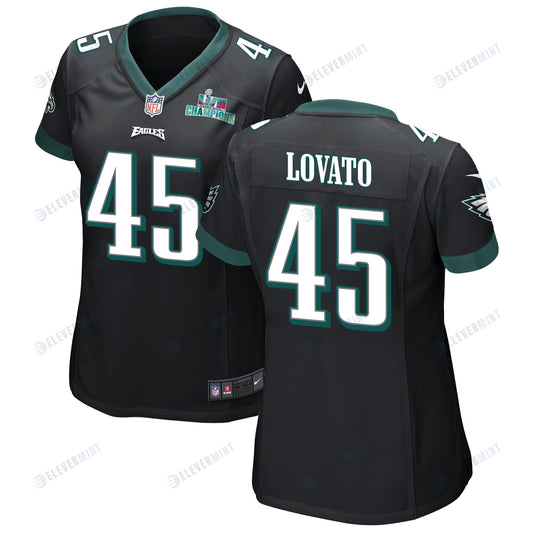 Rick Lovato 45 Philadelphia Eagles Super Bowl LVII Champions Women Game Jersey - Black