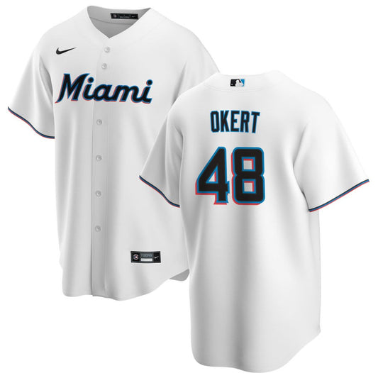 Steven Okert Miami Marlins Nike Home Replica Jersey - White