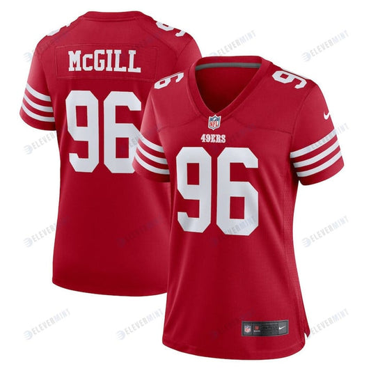 T.Y. McGill 96 San Francisco 49ers Women's Home Game Player Jersey - Scarlet