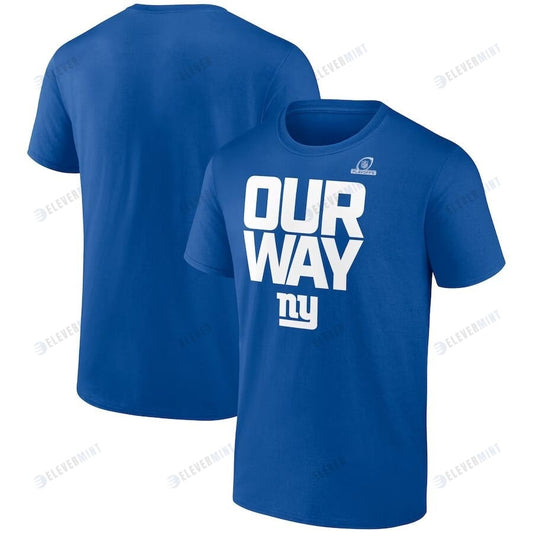 New York Giants 2022 Playoffs Wild Card Our Way T-Shirt - Royal