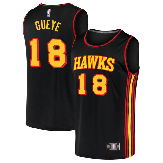 Mouhamed Gueye Atlanta Hawks Fanatics Branded Fast Break Replica Jersey Black - Statement Edition