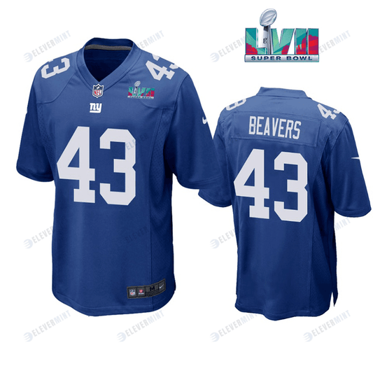 Tyrod Taylor 43 New York Giants Super Bowl LVII Super Bowl LVII White Men Game Jersey