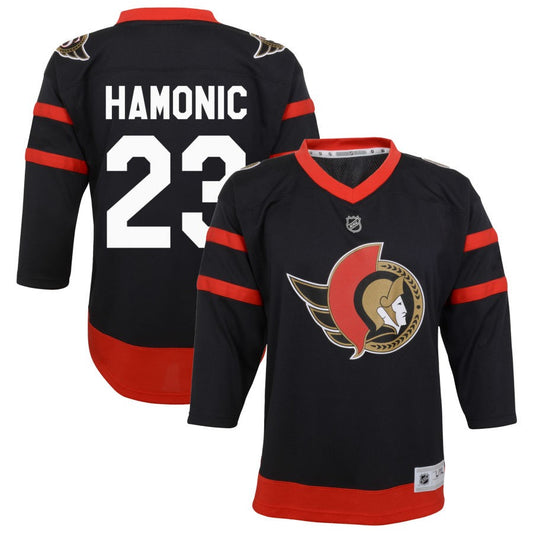 Travis Hamonic Ottawa Senators Youth Home Replica Jersey - Black