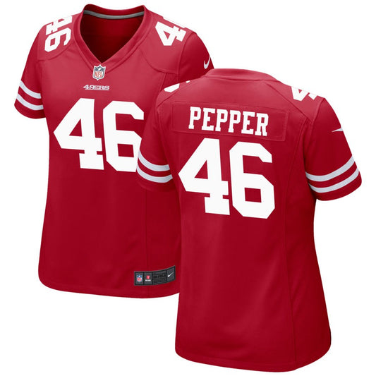 Taybor Pepper San Francisco 49ers Nike Women's Game Jersey - Scarlet