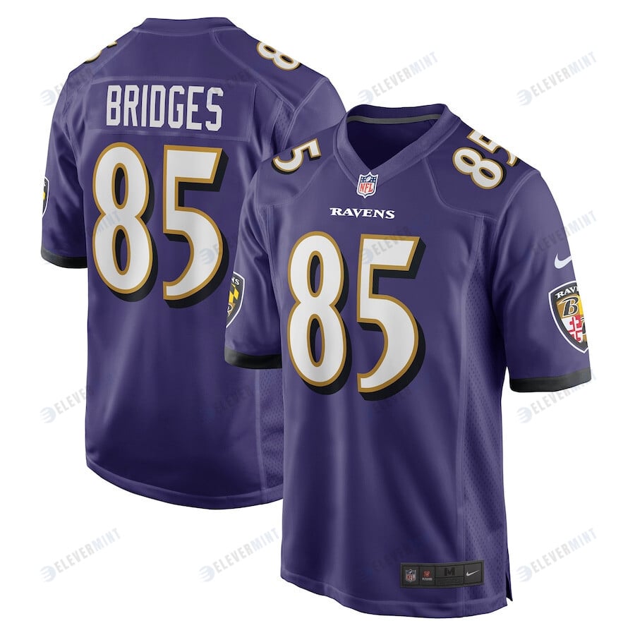 Shemar Bridges Baltimore Ravens Player Game Jersey - Purple