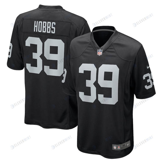 Nate Hobbs 39 Las Vegas Raiders Men Game Jersey - Black