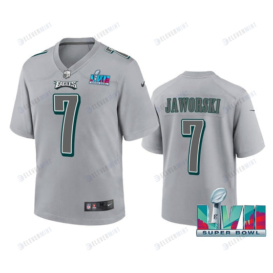 Ron Jaworski 7 Philadelphia Eagles Super Bowl LVII Youth Atmosphere Game Jersey - Gray