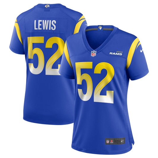 Terrell Lewis Los Angeles Rams Nike Women's Game Jersey - Royal