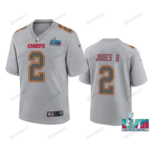 Ronald Jones II 2 Kansas City Chiefs Super Bowl LVII Youth Atmosphere Game Jersey - Gray