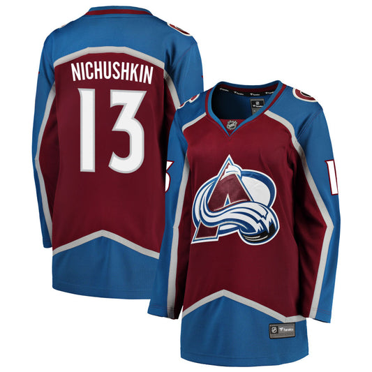 Valeri Nichushkin Colorado Avalanche Fanatics Branded Women's Home Breakaway Jersey - Maroon