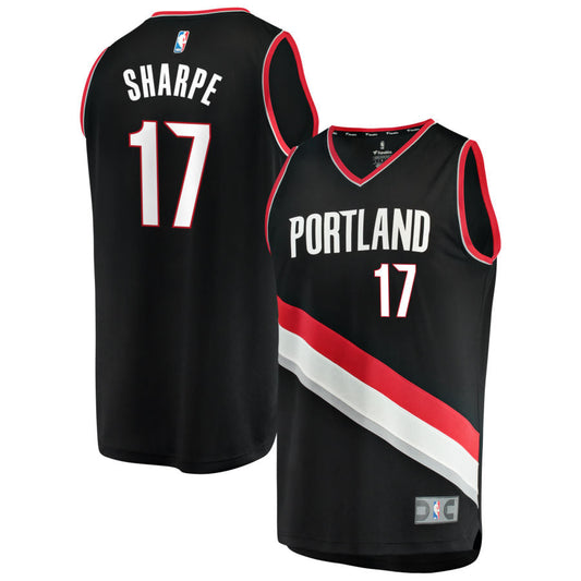 Shaedon Sharpe Portland Trail Blazers Fanatics Branded Youth Fast Break Replica Jersey Black - Icon Edition