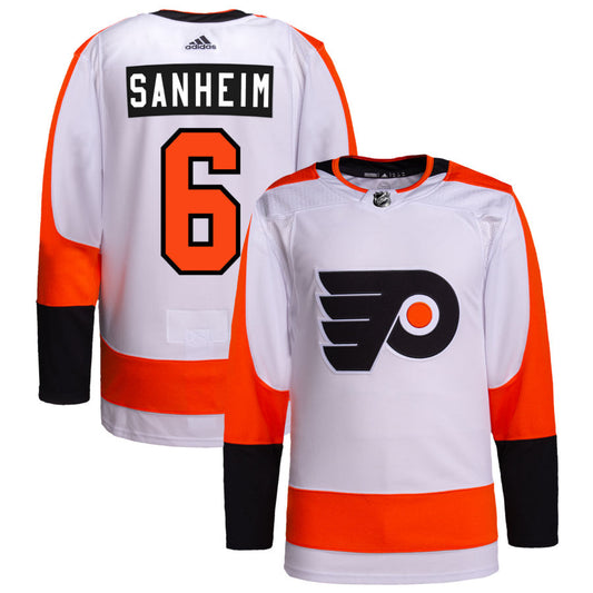 Travis Sanheim Philadelphia Flyers adidas Away Authentic Pro Jersey - White