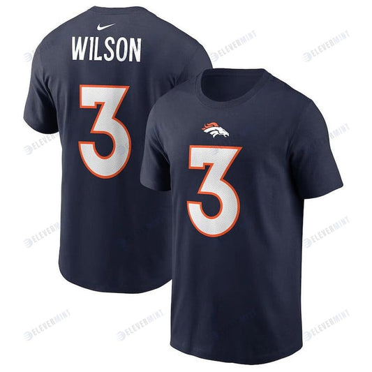 Russell Wilson Denver Broncos Player Name & Number T-Shirt - Navy