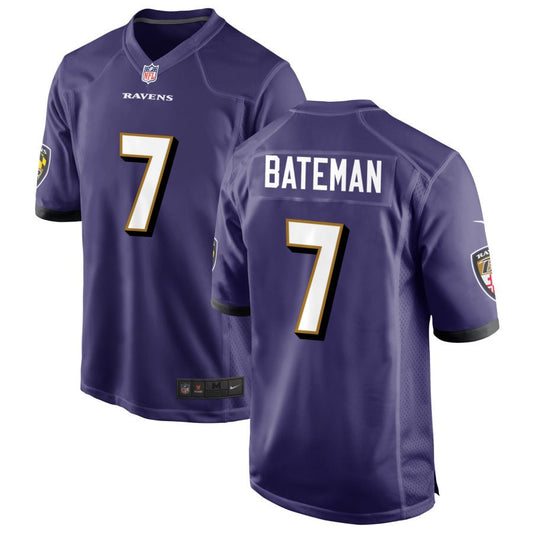 Rashod Bateman Baltimore Ravens Nike Game Jersey - Purple