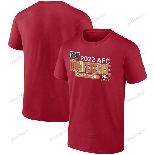 San Francisco 49ers 2022 NFC Conference Champions Divide & Conquer T-Shirt - Scarlet