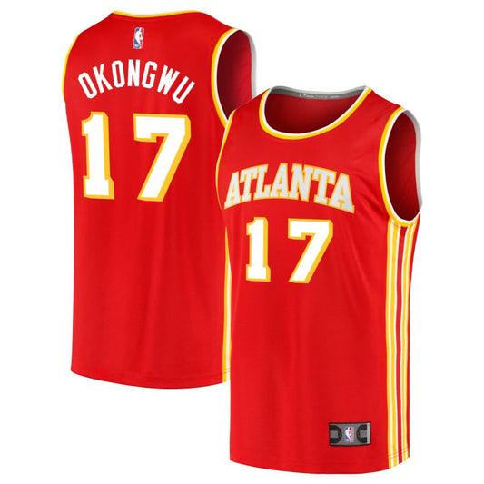 Onyeka Okongwu  Atlanta Hawks Fanatics Branded Youth Fast Break Jersey - Red - Icon Edition