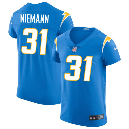 Nick Niemann Los Angeles Chargers Nike Vapor Elite Jersey - Powder Blue