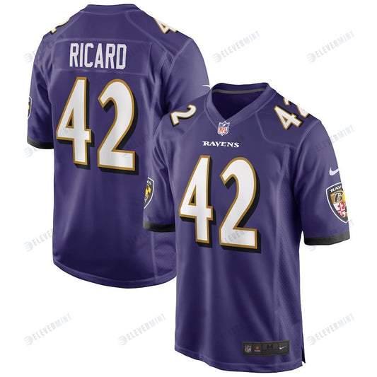 Patrick Ricard 42 Baltimore Ravens Men Game Jersey - Purple