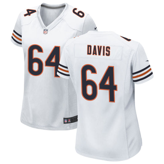 Nate Davis Chicago Bears Nike Women's Game Jersey - White