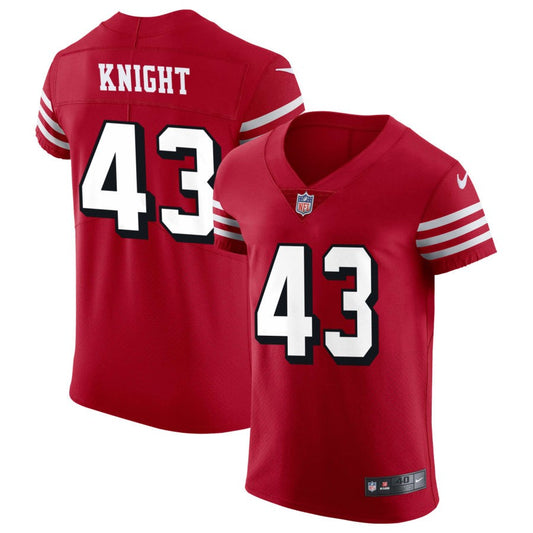 Qwuantrezz Knight San Francisco 49ers Nike Alternate Vapor Elite Jersey - Scarlet