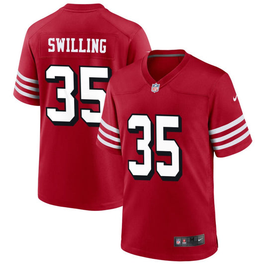 Tre Swilling San Francisco 49ers Nike Alternate Game Jersey - Scarlet