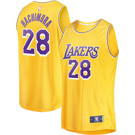 Rui Hachimura Los Angeles Lakers Fanatics Branded Youth Fast Break Player Jersey - Icon Edition - Gold