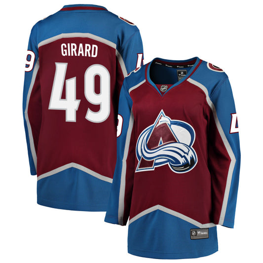 Samuel Girard Colorado Avalanche Fanatics Branded Women's Home Breakaway Jersey - Maroon