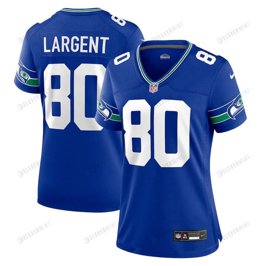 Steve Largent 80 Seattle Seahawks Women Throwback Retired Game Jersey - Royal