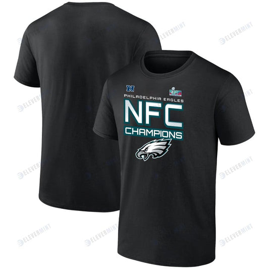 Philadelphia Eagles NFC Champions Iconic Slant Black T-Shirt