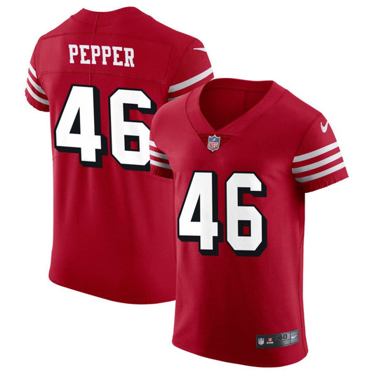 Taybor Pepper San Francisco 49ers Nike Alternate Vapor Elite Jersey - Scarlet