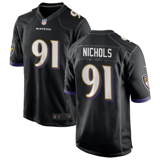 Rayshad Nichols Baltimore Ravens Nike Alternate Game Jersey - Black