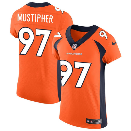 PJ Mustipher Denver Broncos Nike Vapor Untouchable Elite Jersey - Orange