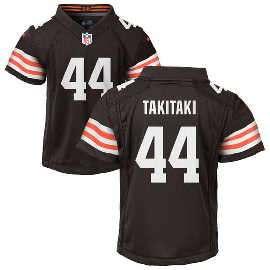 Sione Takitaki Nike Cleveland Browns Youth Game Jersey - Brown