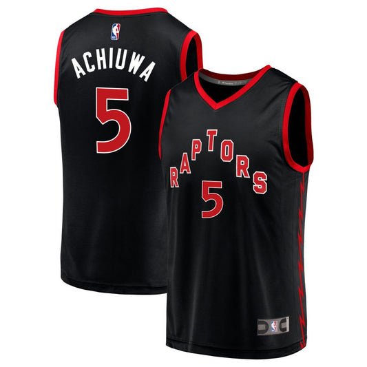 Precious Achiuwa Toronto Raptors Fanatics Branded Fast Break Replica Jersey Black - Statement Edition