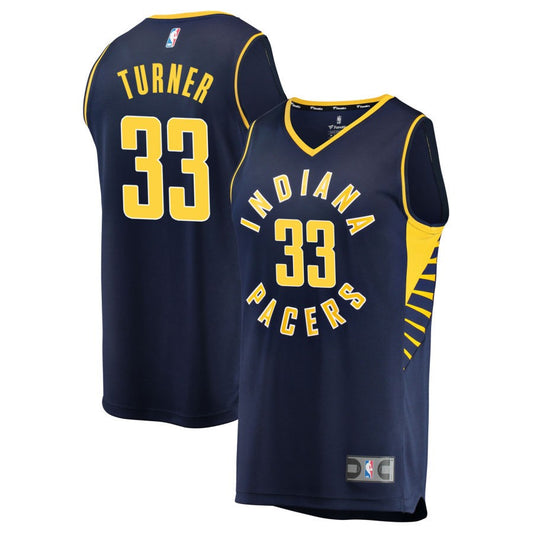 Myles Turner Indiana Pacers Fanatics Branded Fast Break Replica Jersey - Icon Edition - Navy