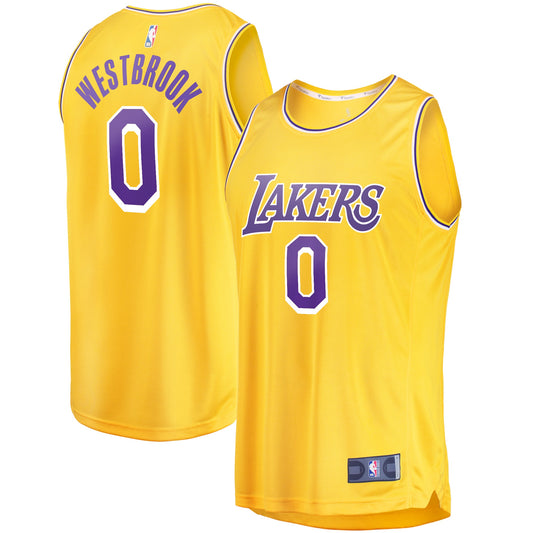 Russell Westbrook Los Angeles Lakers Fanatics Branded 2020/21 Fast Break Player Jersey Gold - Icon Edition