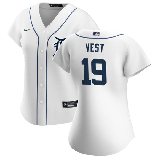 Will Vest Detroit Tigers Nike Women's Home Replica Jersey - White