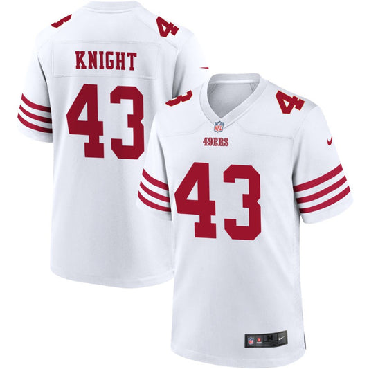 Qwuantrezz Knight San Francisco 49ers Nike Youth Game Jersey - White