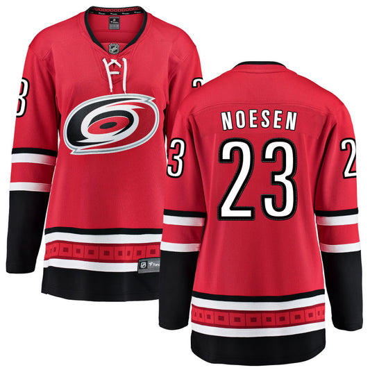 Stefan Noesen Carolina Hurricanes Fanatics Branded Women's Home Breakaway Jersey - Red